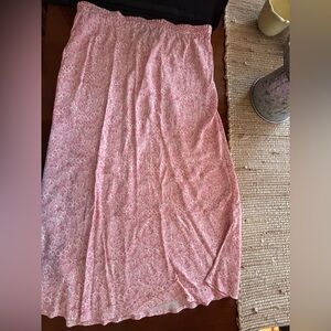 Women's Pink Floral Midi or Maxi Skirt